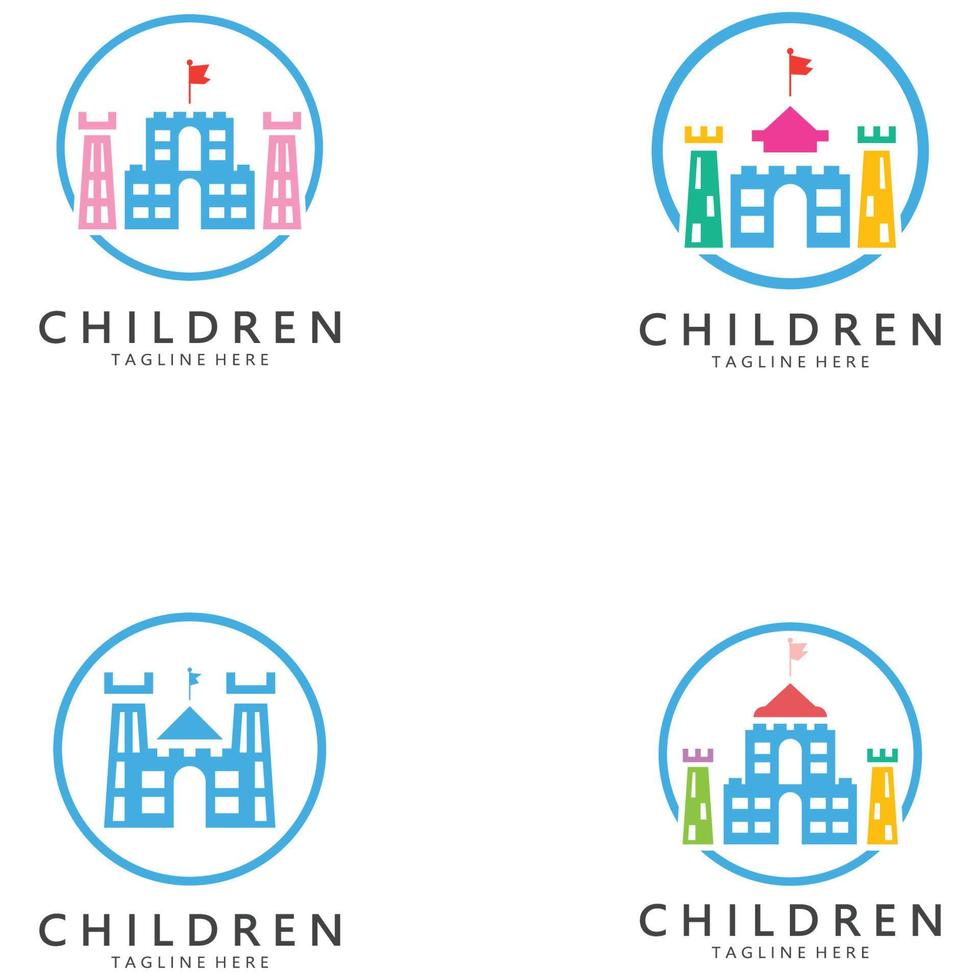 scuola materna logo design semplice vettore modello icona illustrazione, per istruzione, gruppo di gioco, bambini apprendimento casa, bambini scuola con un' moderno concetto