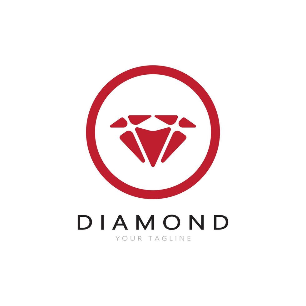 semplice diamante astratto logo, per affari, distintivo, gioielli negozio, oro negozio, applicazione, vettore