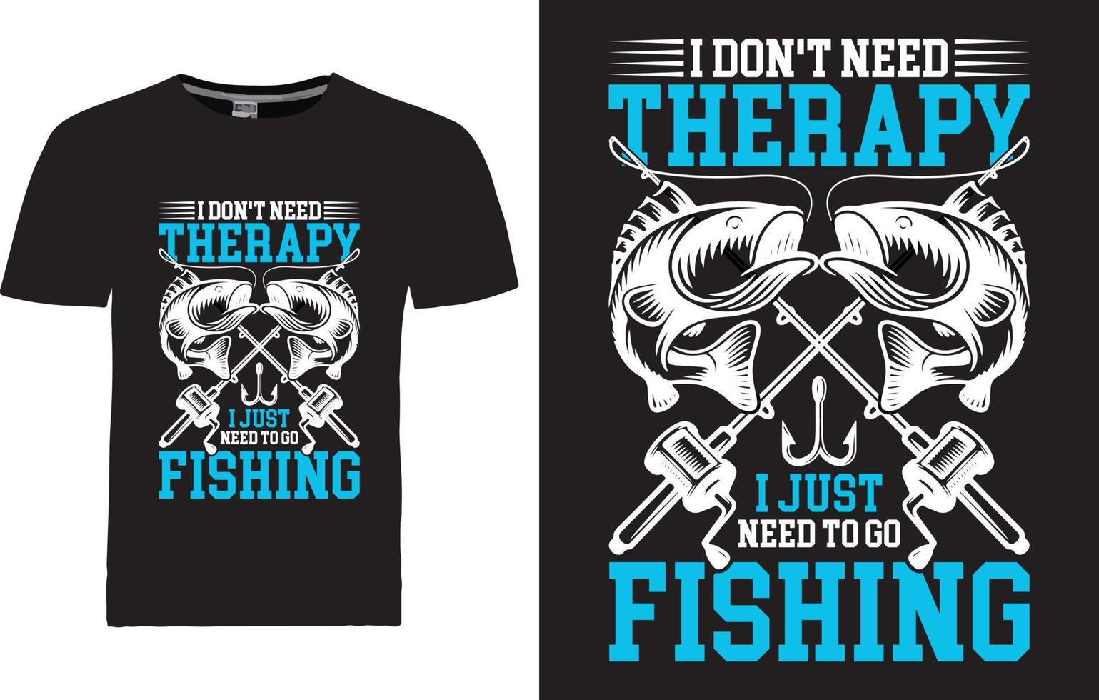 design t-shirt da pesca vettore