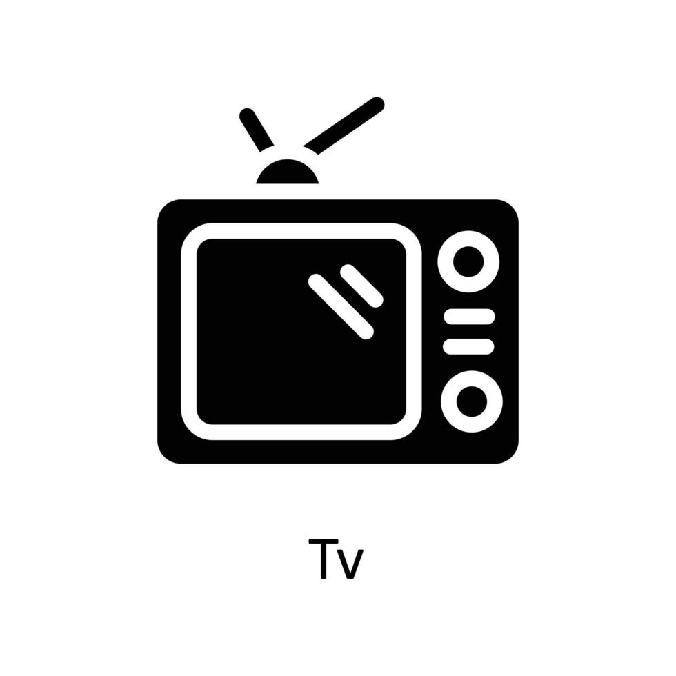 tv vettore solido icone. semplice azione illustrazione azione