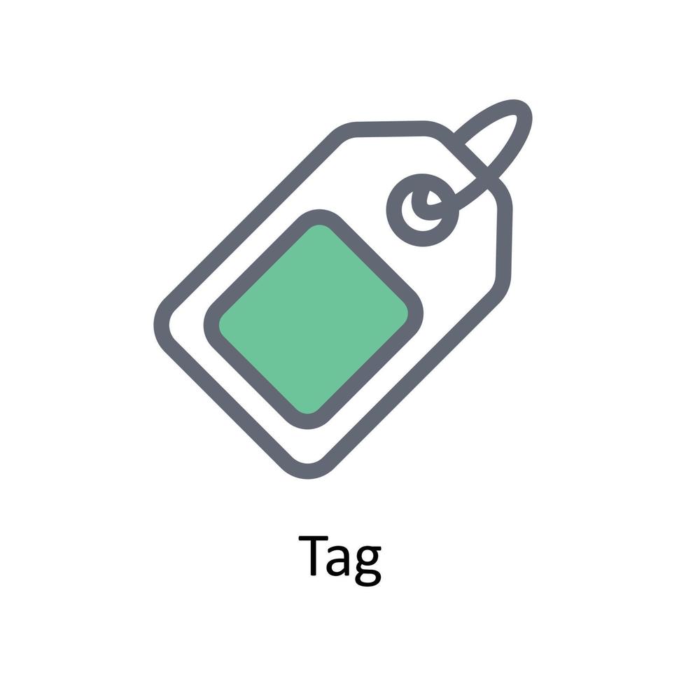 etichetta vettore riempire schema icone. semplice azione illustrazione azione