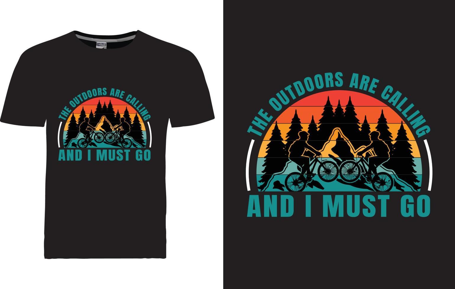 design t-shirt da montagna vettore