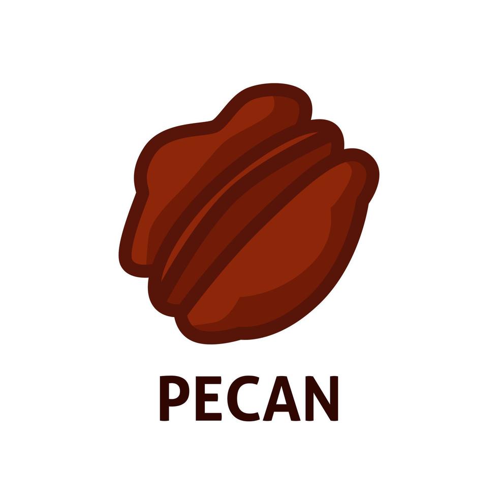 biologico Noce icona. salutare agricoltura illustrazione. vettore pecan simbolo. cibo logo. dieta merenda per vegetariano o vegano