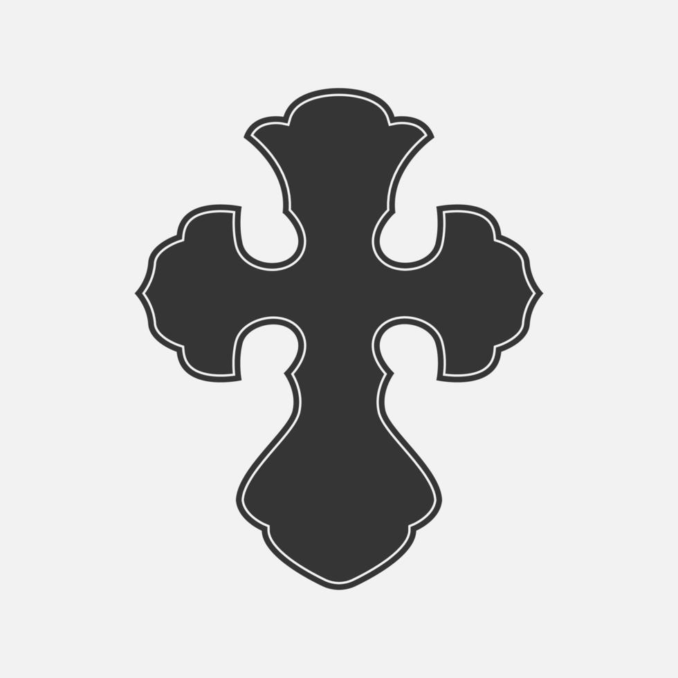 cristiano attraversare icona. ortodosso simbolo di Chiesa. vettore illustrazione su bianca sfondo