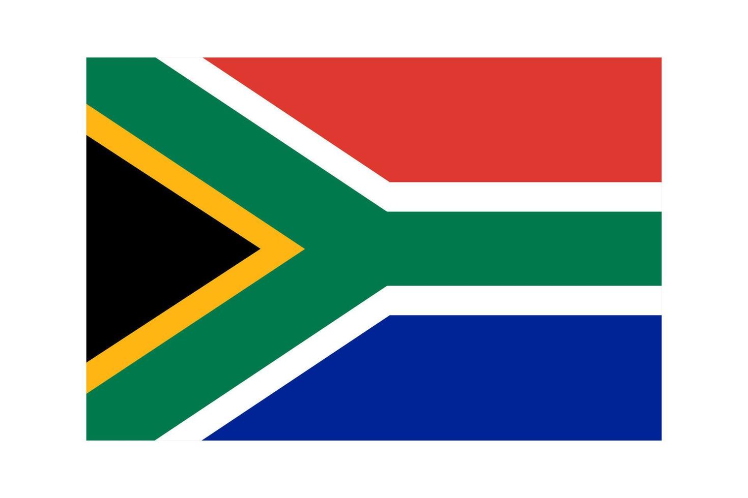 Sud Africa bandiera originale dimensione e colori vettore