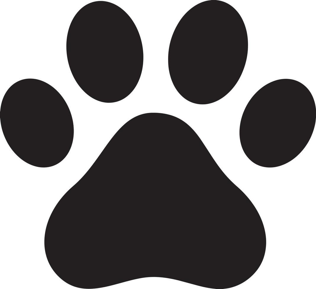 cane e gatto zampa Stampa vettore icona