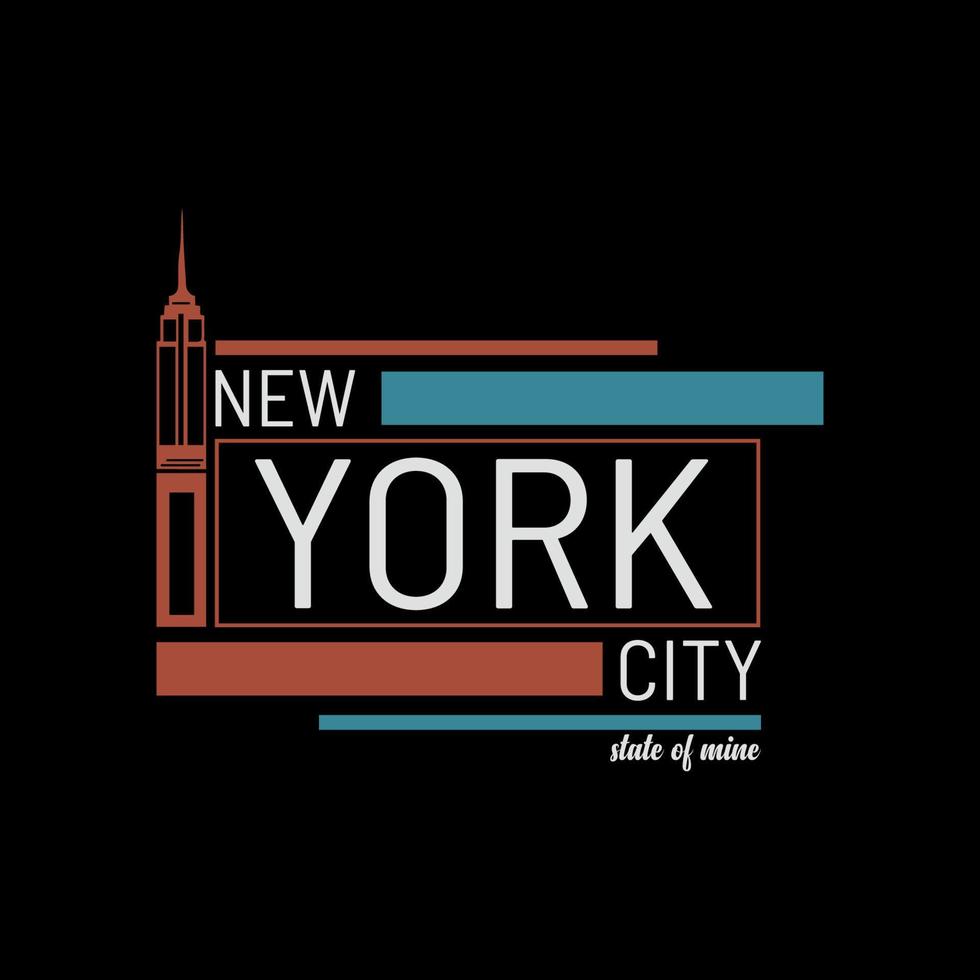 nuovo York città tipografia e minimo t camicia design vettore