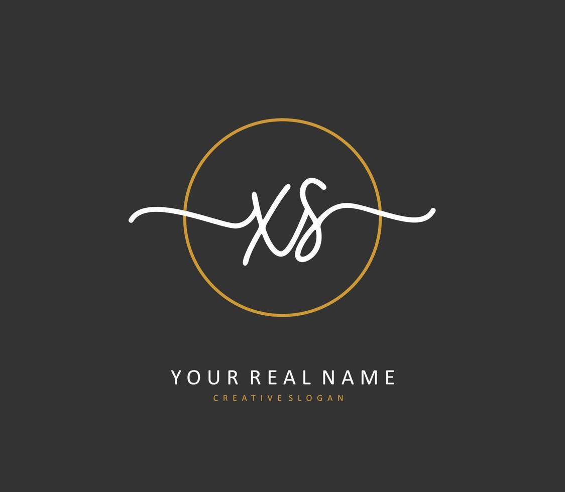 X S xs iniziale lettera grafia e firma logo. un' concetto grafia iniziale logo con modello elemento. vettore