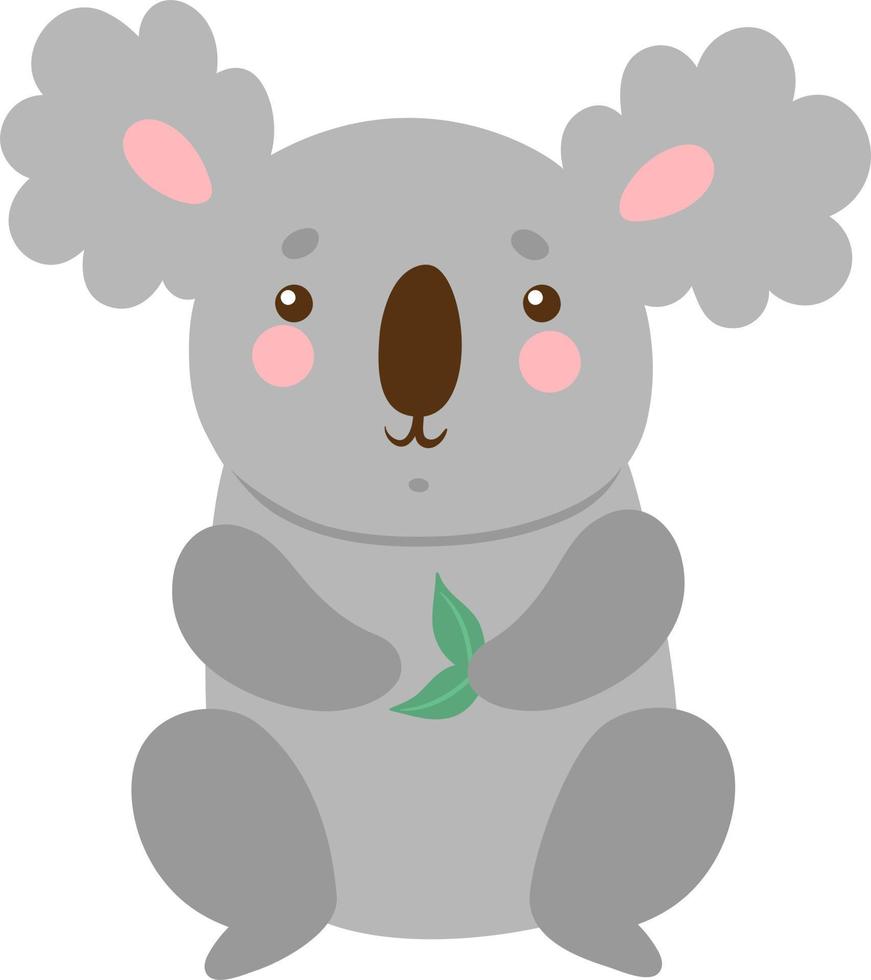 adorabile e carino koala piatto vettore illustrazione