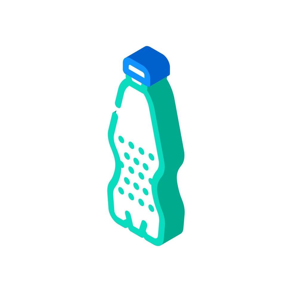 vuoto bibita plastica bottiglia isometrico icona vettore illustrazione