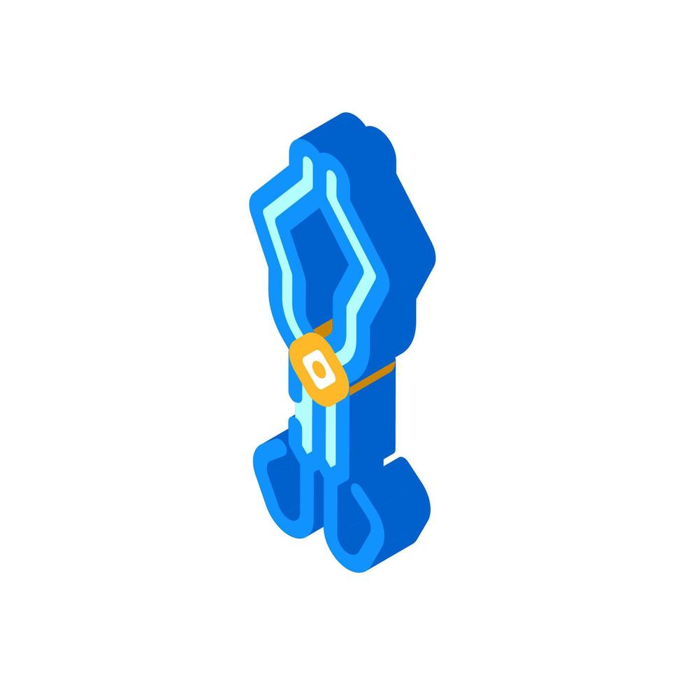 crogiolo pinza chimico cristalleria laboratorio isometrico icona vettore illustrazione