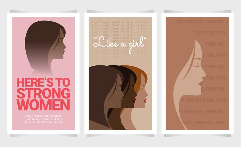 Poster di donne di vettore