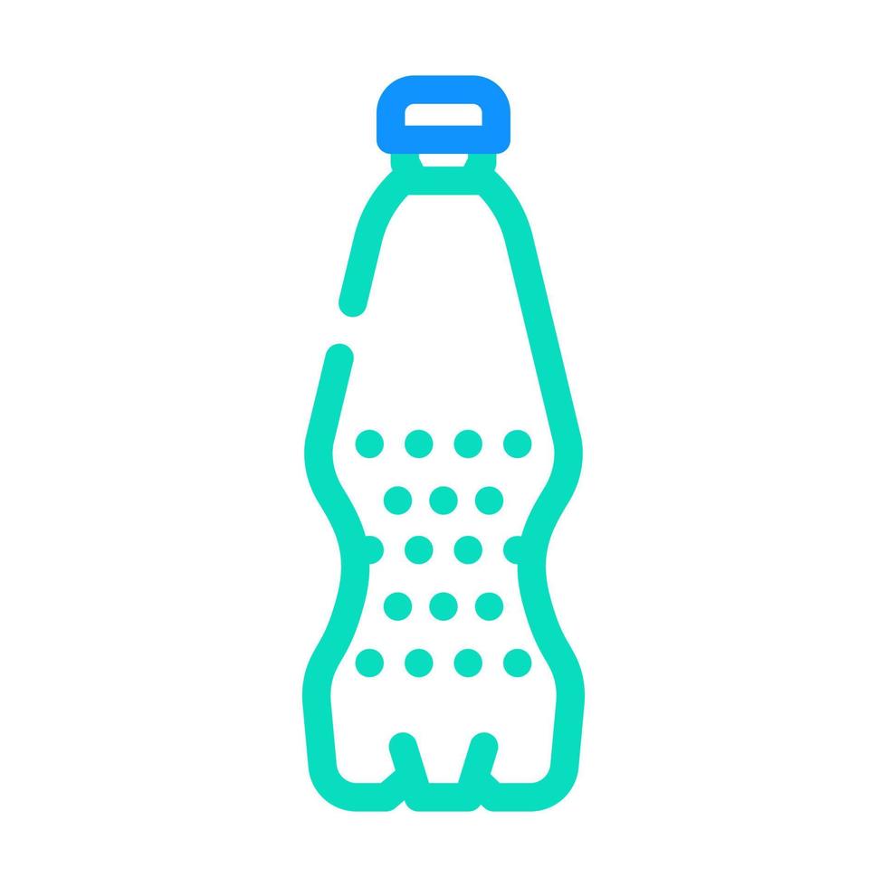 vuoto bibita plastica bottiglia colore icona vettore illustrazione