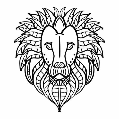 Lion Coloring Page vettore