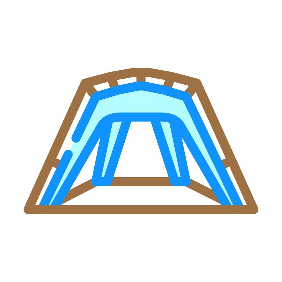 attrezzatura tenda vacanza colore icona vettore illustrazione