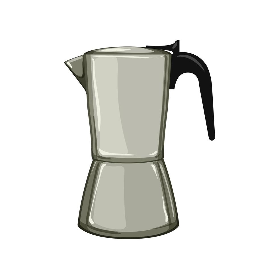 Vintage ▾ moka pentola caffè cartone animato vettore illustrazione