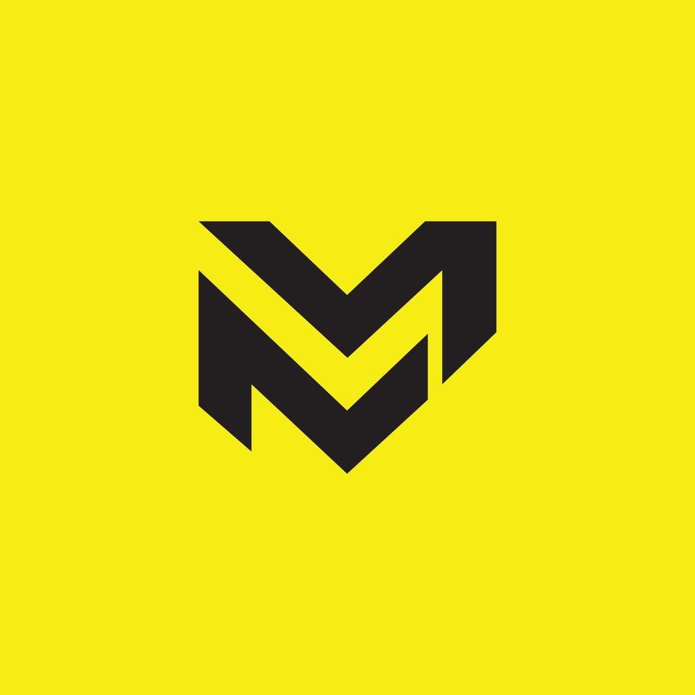 creativo e moderno m logo design vettore