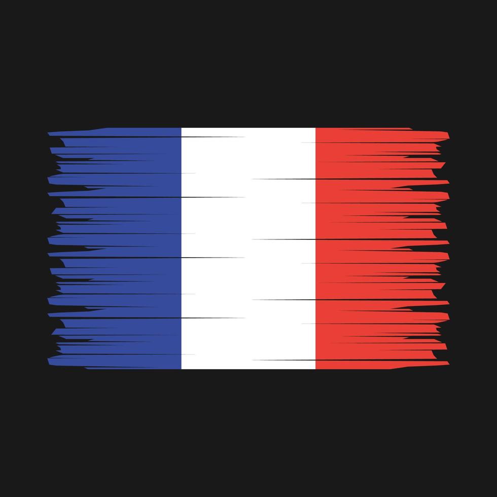 Francia bandiera spazzola vettore
