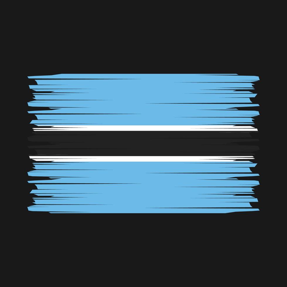 Botswana bandiera spazzola vettore