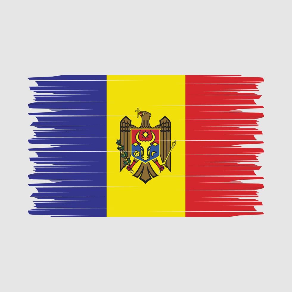 moldova bandiera spazzola vettore