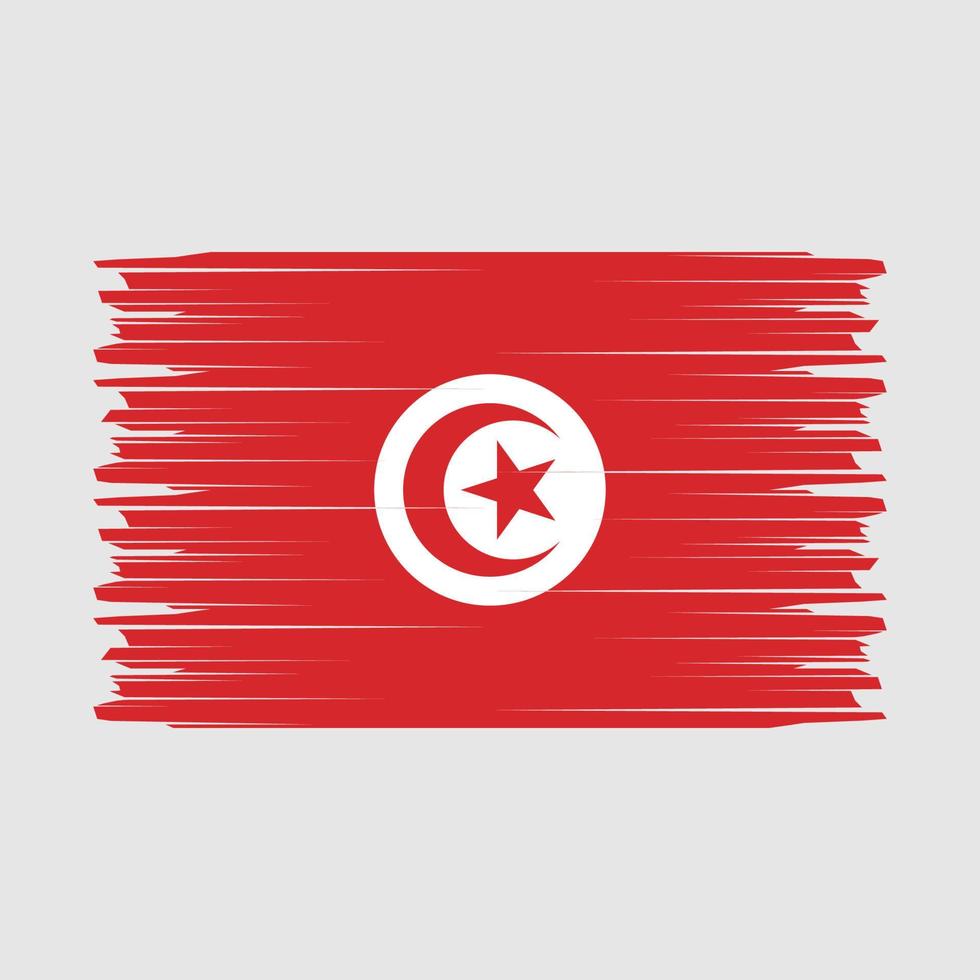 tunisia bandiera spazzola vettore