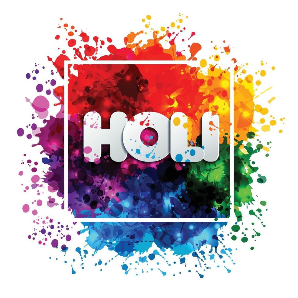 holi festival di primavera di colori elemento di disegno vettoriale e segno holi