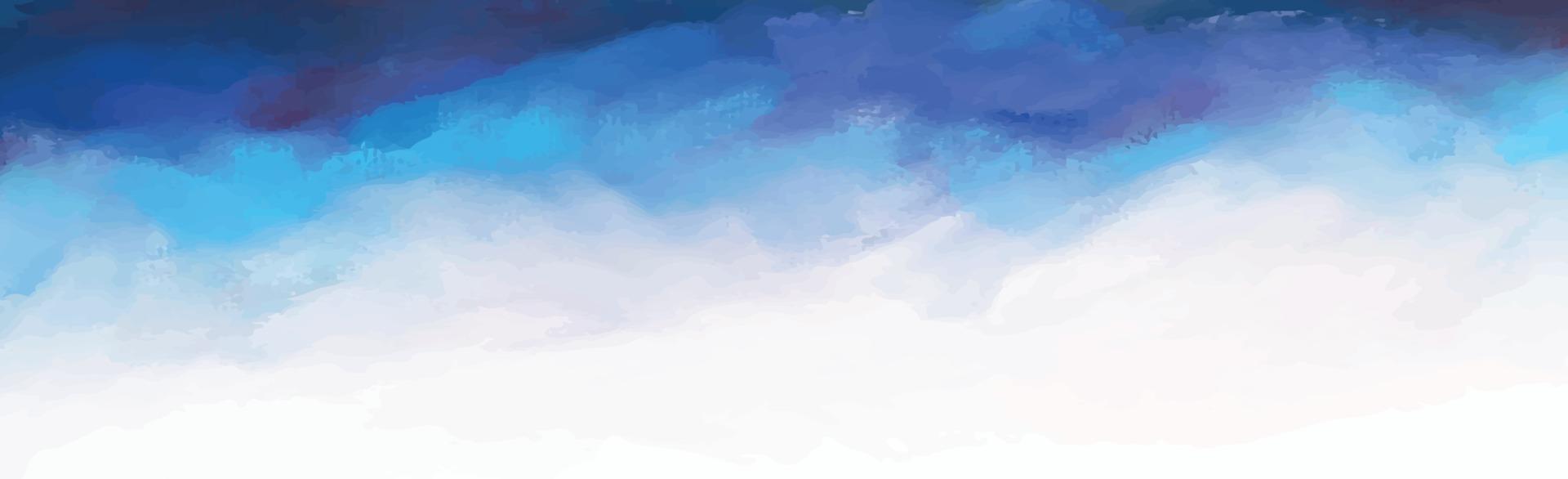 struttura panoramica dell'acquerello blu realistico su fondo bianco - vettore