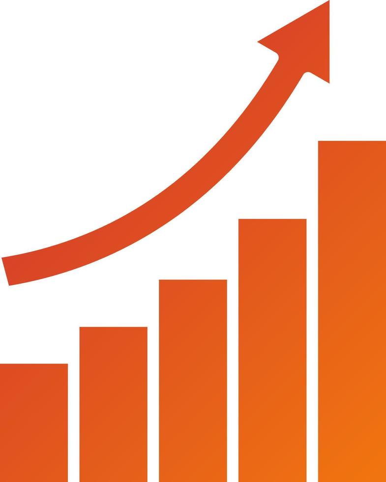 crescita grafico icona stile vettore