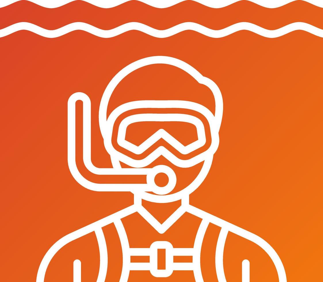 Aperto acqua immersione icona stile vettore