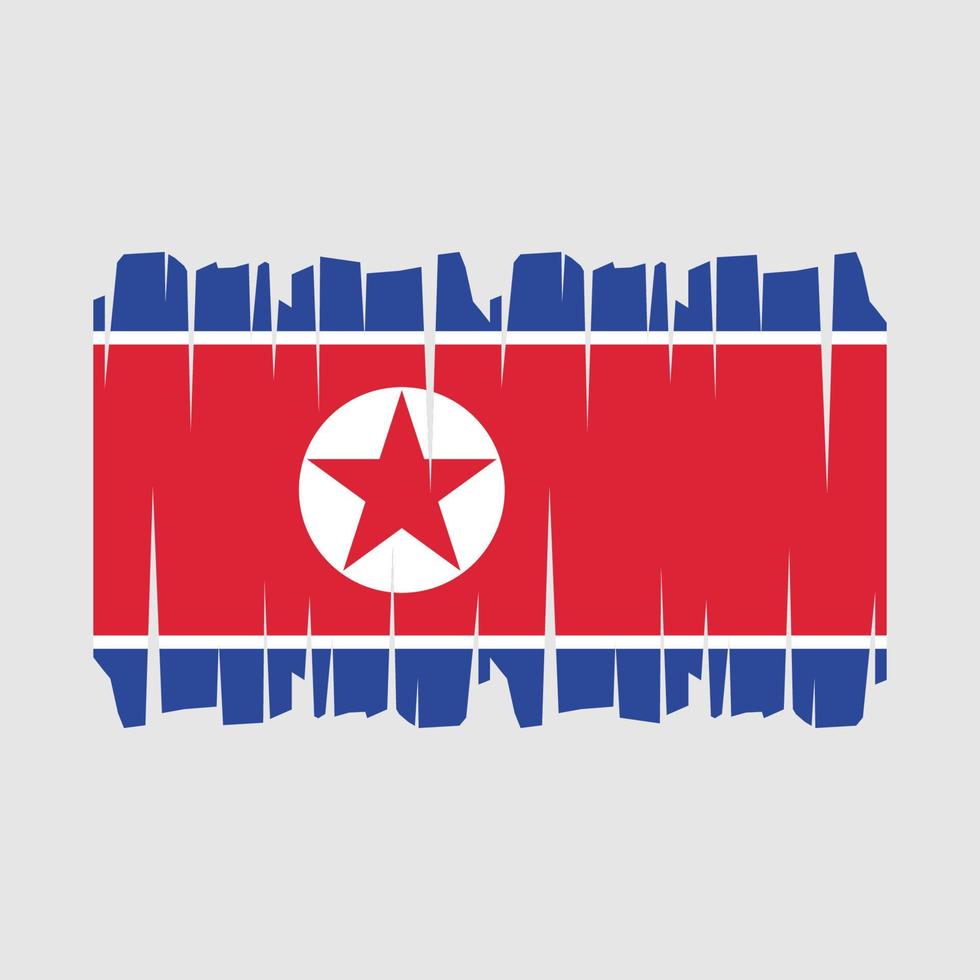 vettore di bandiera della corea del nord