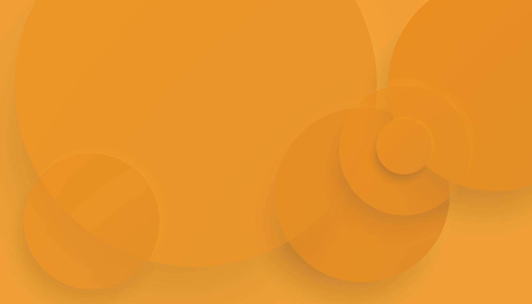 astratto arancia sovrapposizione cerchi sfondo. morbido colore 3d carta cerchio bandiera con far cadere ombre vettore