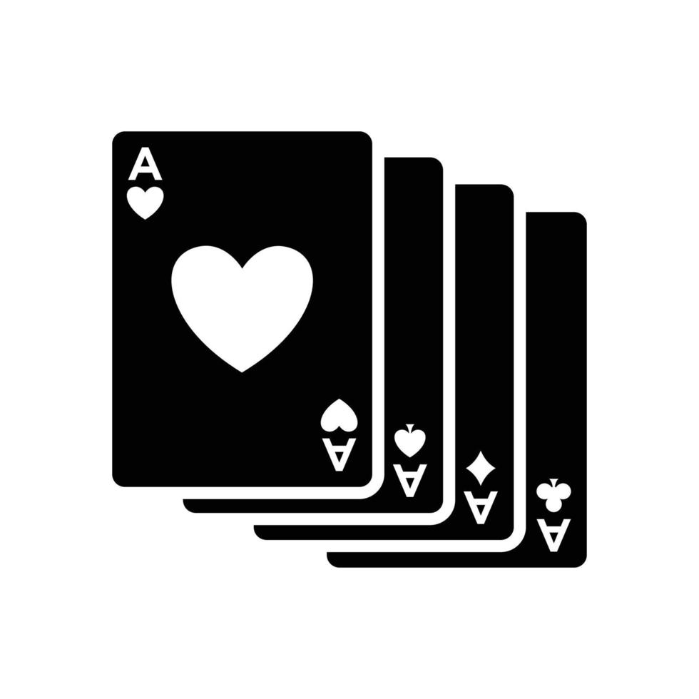 poker carta icona vettore design modello