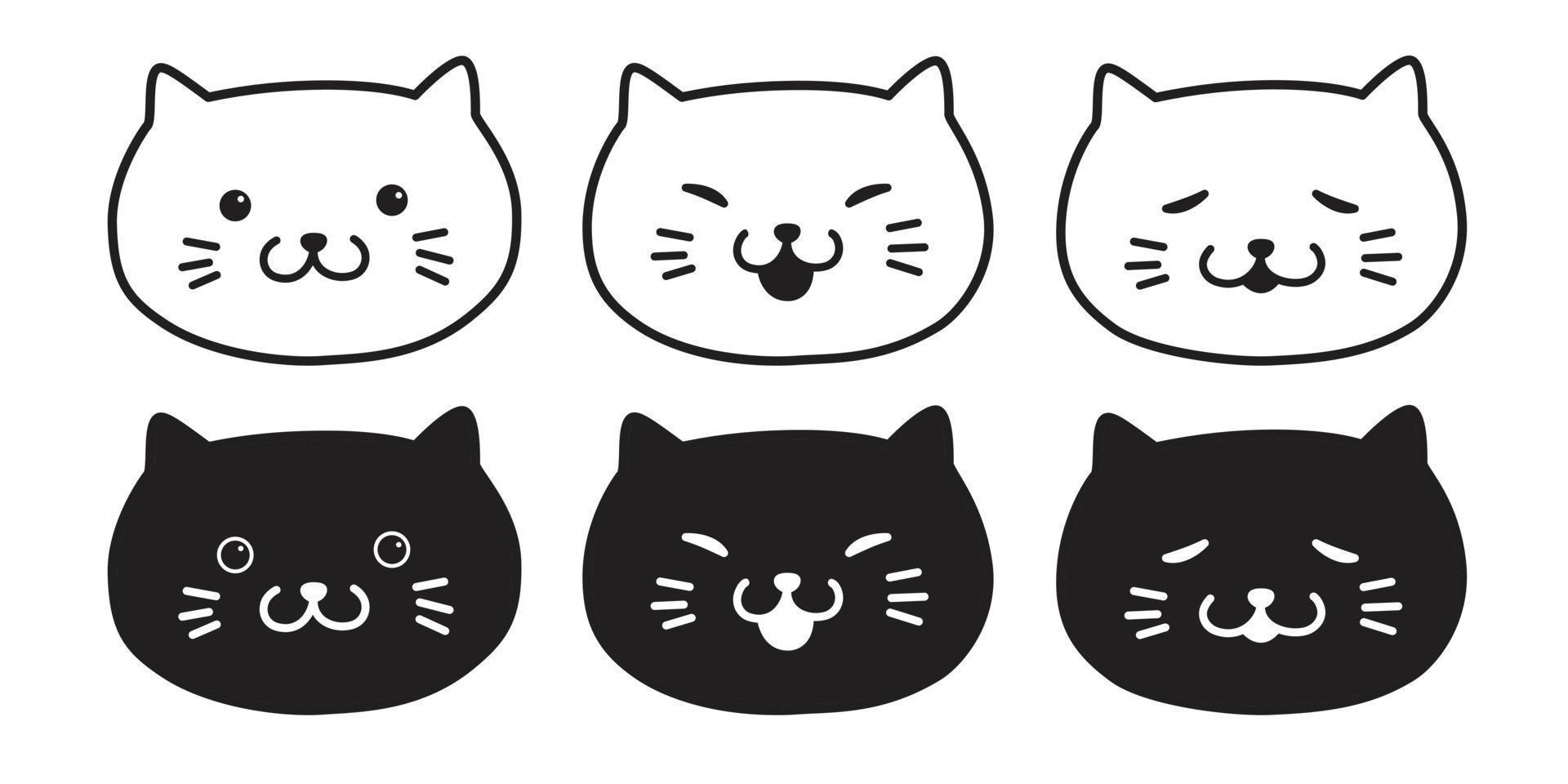 gatto vettore gattino icona logo cartone animato calicò Halloween illustrazione scarabocchio