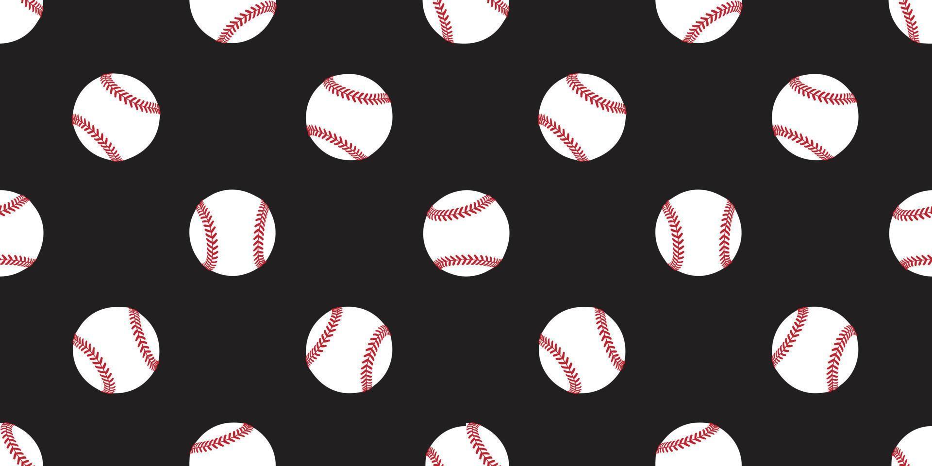 baseball senza soluzione di continuità modello softball vettore isolato illustrazione sfondo sfondo icona nero