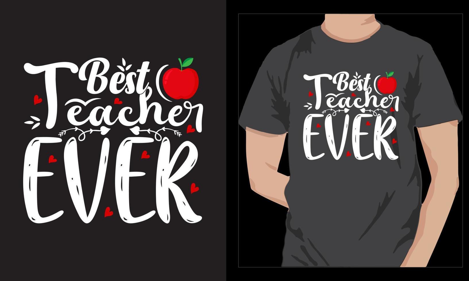 migliore insegnante mai tipografia insegnante giornot camicia design vettore