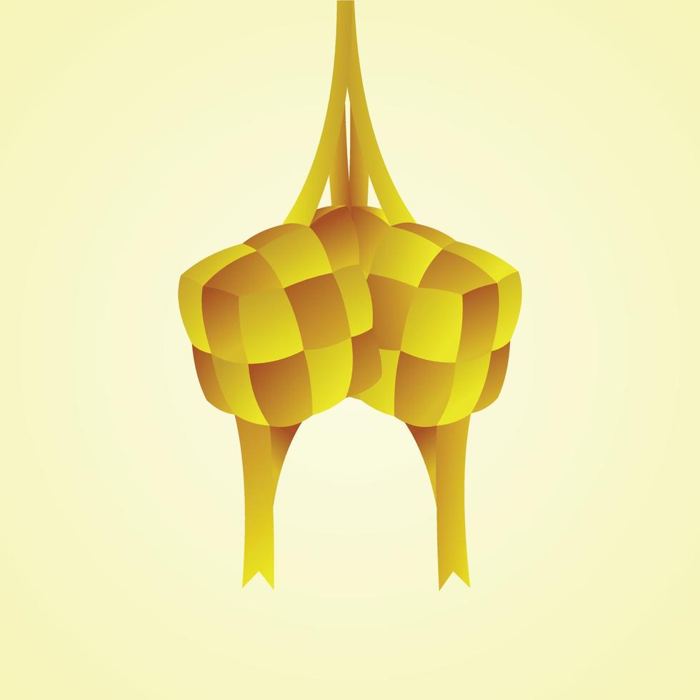 Ketupat vettore isolato. migliore per Ramadhan e eid Fitri mubarak illustrazione