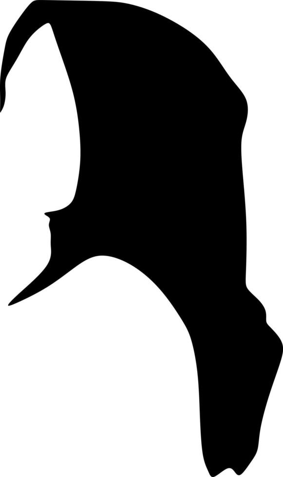 vettore silhouette Immagine di musulmano donna con hijab, arabo donna. per logo modello icona hijab memorizzare musulmano memorizzare eccetera. grafico illustrazione