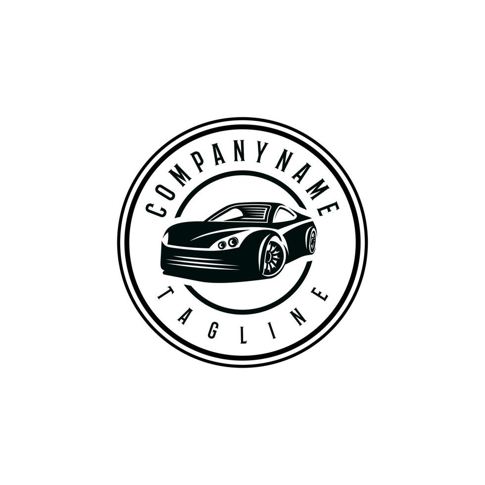 sport auto logo design modello. eccezionale un' sport auto silhoutte logo. un' sport auto Linea artistica logotipo. vettore