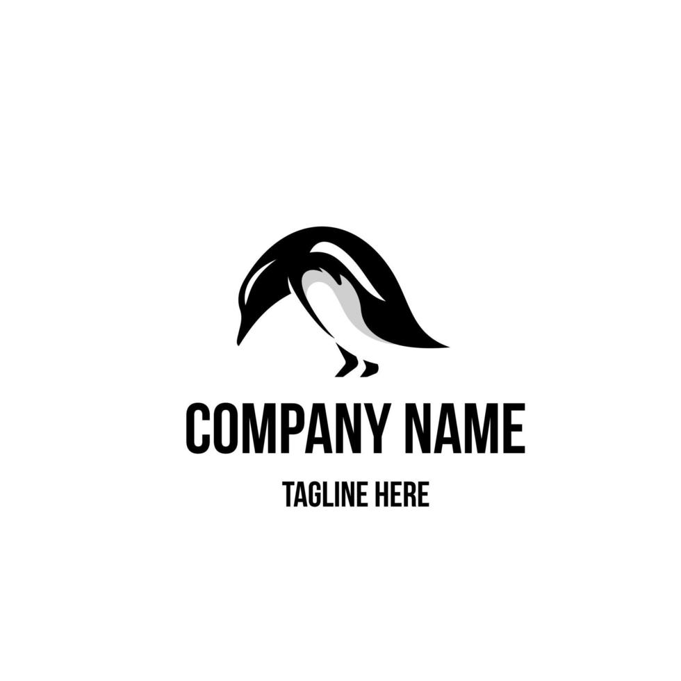 pinguino logo design icona. pinguino design ispirazione. uccello logo design modello. animale simbolo logotipo. vettore