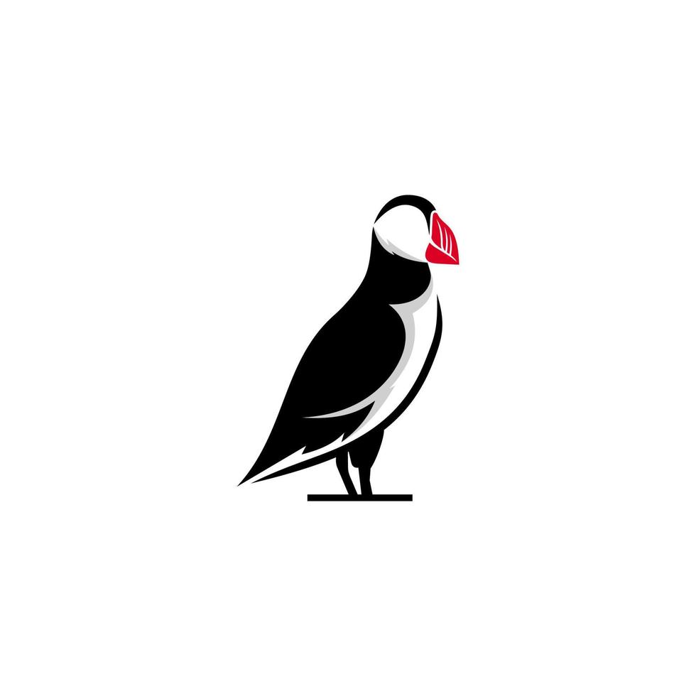 puffino uccello logo design icona. puffino design ispirazione. vettore