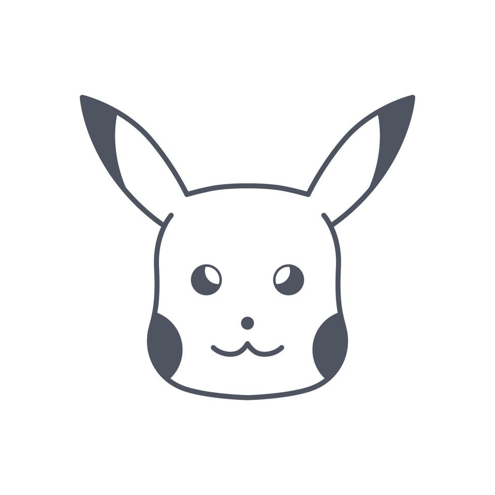 illustrazione di Pikachu fan arte. adatto per bambini, Stampa, t camicia, etichetta, design elemento. vettore