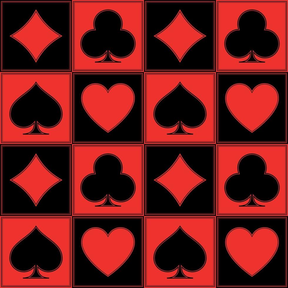 poker pattern disegno vettoriale