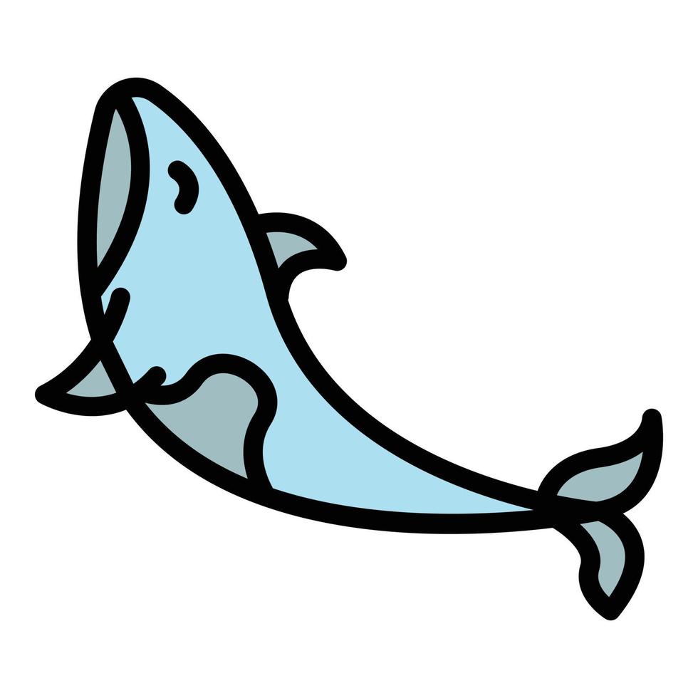 mammifero balena icona vettore piatto