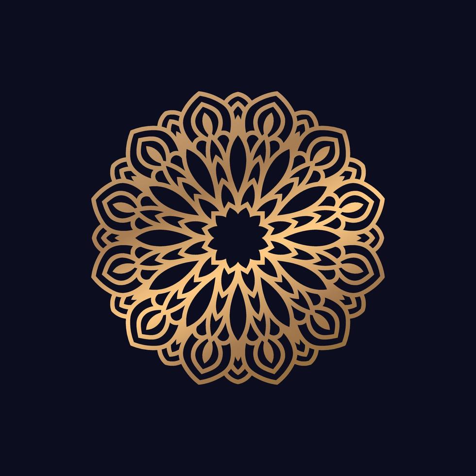 d'oro floreale stella colorato Vintage ▾ mandala decorativo illustrazione elementi azione vettore