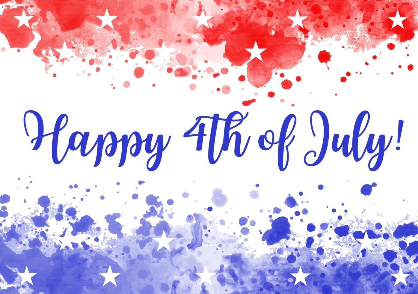 astratto sfondo con acquerello spruzzi nel bandiera colori per Stati Uniti d'America indipendenza giorno vacanza. contento 4 ° di luglio vettore