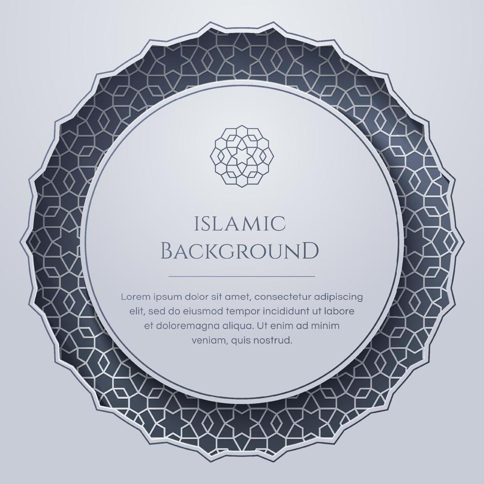 islamico Arabo arabesco ornamento modello telaio frontiere sfondo con copia spazio vettore