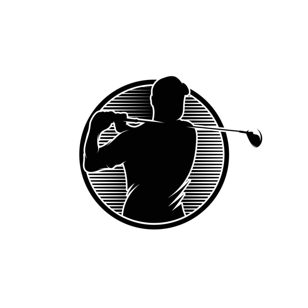 golf sport logo design ispirazione vettore