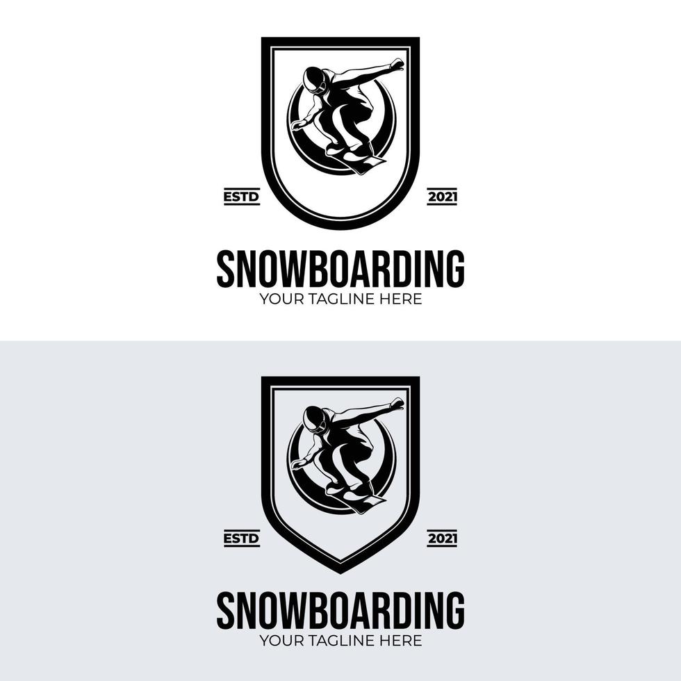 inverno sport. snowboard logo modello design vettore