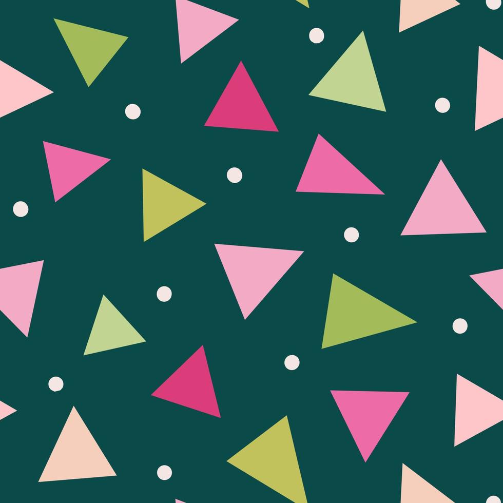carino colorato geometrico, triangolo senza soluzione di continuità vettore modello sfondo illustrazione