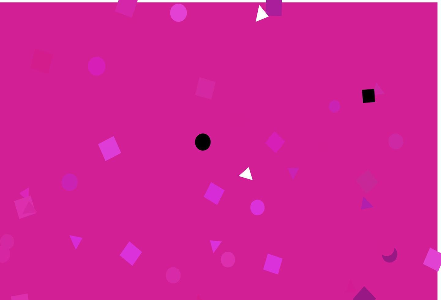 sfondo vettoriale rosa chiaro con triangoli, cerchi, cubi.